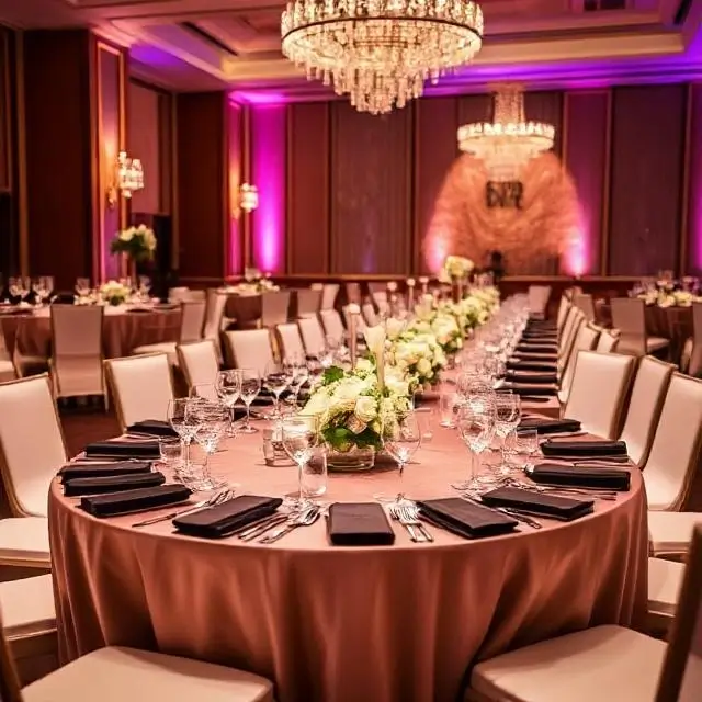 Elegant table setting for a corporate gala dinner