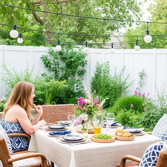 A casual and chic outdoor garden party