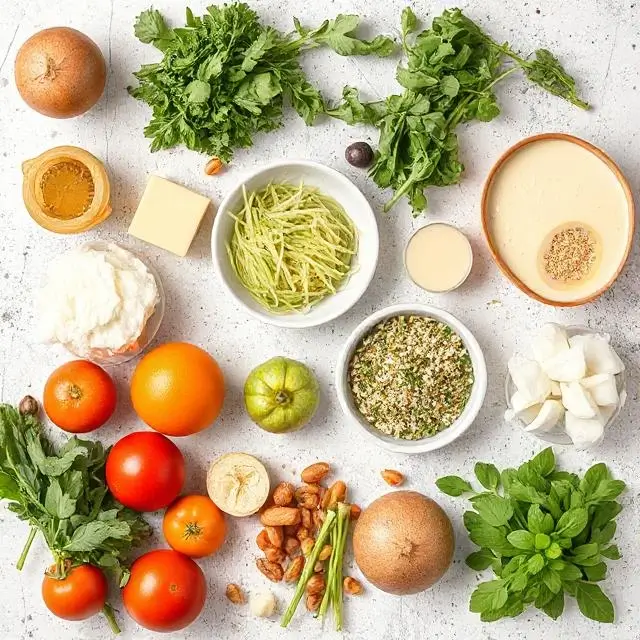 A collage image showing fresh ingredients