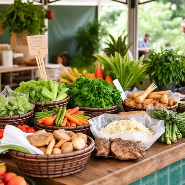 Farm-to-table food on display