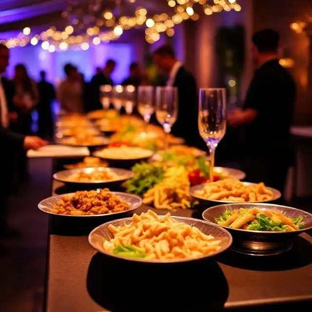 Guests enjoying a vibrant private party